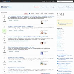 Newest Questions - Blender Stack Exchange