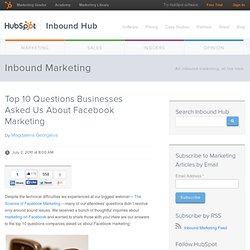 Top 10 Questions Businesses Asked Us About Facebook Marketing