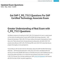 Get SAP C_PO_7513 Questions For SAP Certified Technology Associate Exam – Updated Exam Questions