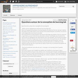 8 - Questions autour de la conception de learning lab