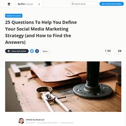 25 Questions to Help Define Your Social Media Strategy