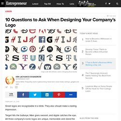 10 Questions to Ask When Designing Your Company's Logo