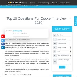 Top 20 Questions For Docker Interview In 2020