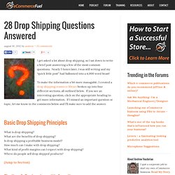 28 Drop Shipping Questions Answered