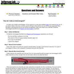 How do I make an electromagnet?