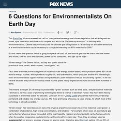 6 Questions for Environmentalists On Earth Day - FoxNews.com