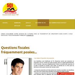 questions fiscales sci,imposition sci