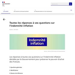 Indemnité inflation de 100 € - FAQ