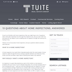 13 Questions About Home Inspections