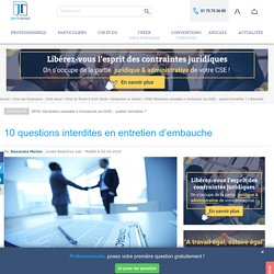 10 questions interdites en entretien d’embauche