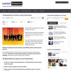 10 Questions to Ask on Any Interview