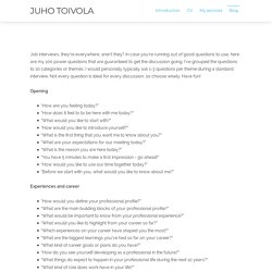 100 power questions for job interviews
