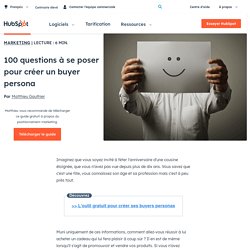 100 questions à se poser pour créer un buyer persona