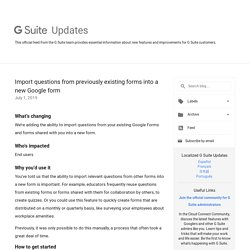 importa preguntas de formularios existentes previamente a un nuevo formulario de Google