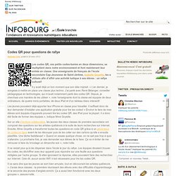 Codes QR pour questions de rallye - Infobourg.com