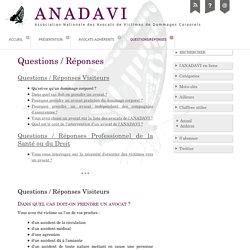 Questions / Réponses - ANADAVI