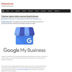 5 Questions-réponses inédites concernant Google My Business