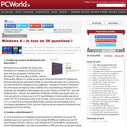 30 questions et réponses pour tout savoir de Windows 8