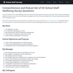 69 Questions to Ask in Your School Staff Wellbeing Survey