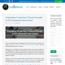 5 Questions To Ask Your IT Service Provider In UTC