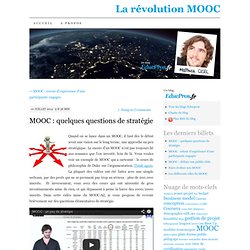 MOOC : quelques questions de stratégie