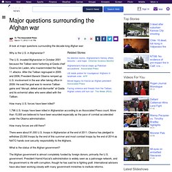Major questions surrounding the Afghan war