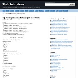 64 Java questions for any job interview