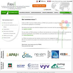 FIRAH - Fondation internationale de la recherche appliquée sur le handicap