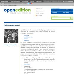 About OpenEdition
