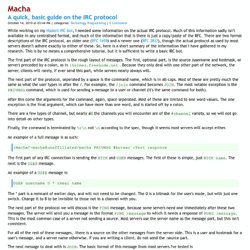 A quick, basic guide on the IRC protocol - Macha