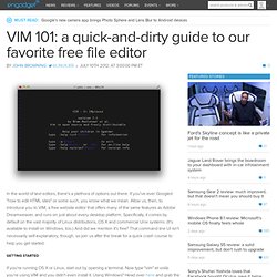 VIM 101: a quick-and-dirty guide to our favorite free file editor