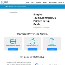 Quick 123.hp.com/dj1000 Printer Setup Guide - 123.hp.com/setup