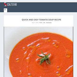 Quick and Easy Tomato Soup Recipe