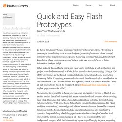 Quick and Easy Flash Prototypes
