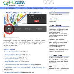 35 Quick Google+ Guides, Tips, and Tricks