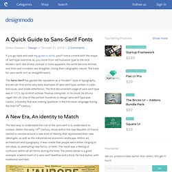 A Quick Guide to Sans-Serif Fonts
