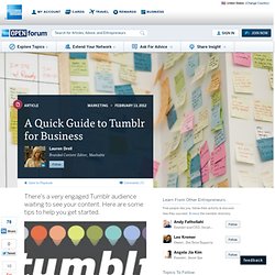 A Quick Guide to Tumblr for Business