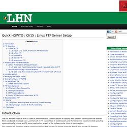 Ch15 : Linux FTP Server Setup