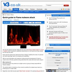 Quick guide to Flame malware attack - IT Analysis from V3.co.uk