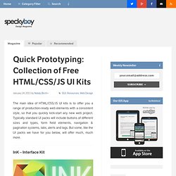 Quick Prototyping: Collection of Free HTML/CSS/JS UI Kits