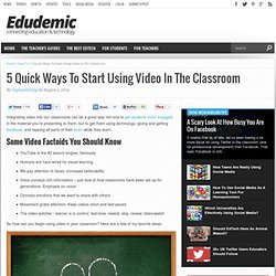 5 Quick Ways To Start Using Video In The Classroom