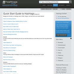 Quick Start Guide to Hashtags