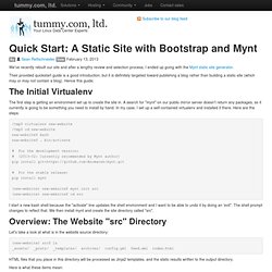 Quick Start: A Static Site with Bootstrap and Mynt – tummy.com, ltd.