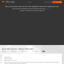 Quick Start Tutorial - What Is Office Mix?