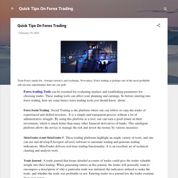 Quick Tips On Forex Trading