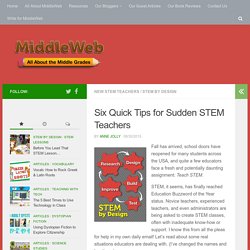 Six Quick Tips If You're Suddenly Teaching STEM