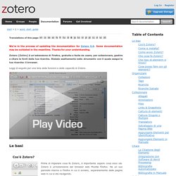 it:quick start guide [Zotero Documentation]