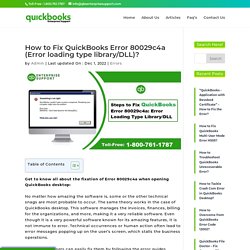 Fix QuickBooks Error Code 80029c4a in Few Steps [SOLVED]