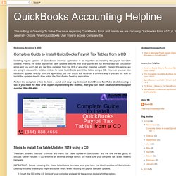 Comprehesive Steps to update QuickBooks payroll tax tables