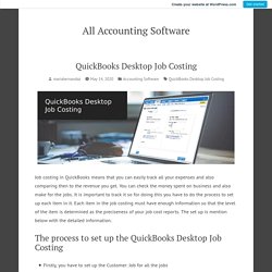 QuickBooks Desktop Job Costing – All Accounting Software